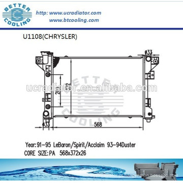 Radiador de automóvel para CHRYSLER Duster 93-94 OEM: 4401961/4401962 Promoção do fabricante